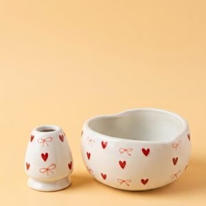 Matcha Bowl + Whisk Holder (Ceramic)